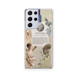 Multitronic Samsung Galaxy S21 Ultra ile Uyumlu Artemis Kolaj Tasarım Baskılı Şeffaf Kılıf
