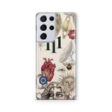 Multitronic Samsung Galaxy S21 Ultra ile Uyumlu Astro Sembolik Kolaj ve 111 Enerjisi Desenli Şeffaf Telefon Kılıfı