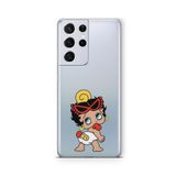 Multitronic Samsung Galaxy S21 Ultra ile Uyumlu Baby Betty Boop Tasarım Baskılı Şeffaf Kılıf