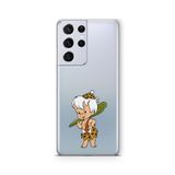 Multitronic Samsung Galaxy S21 Ultra ile Uyumlu Bambam Moloztaş Tasarım Baskılı Şeffaf Kılıf