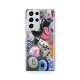 Multitronic Samsung Galaxy S21 Ultra ile Uyumlu Bilardo Topları Tasarım Baskılı Şeffaf Kılıf