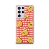 Multitronic Samsung Galaxy S21 Ultra ile Uyumlu Biscuit Tasarım Baskılı Şeffaf Kılıf