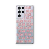 Multitronic Samsung Galaxy S21 Ultra ile Uyumlu Blah Blah Tasarım Baskılı Şeffaf Kılıf