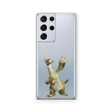 Multitronic Samsung Galaxy S21 Ultra ile Uyumlu Buz Devri Sid Tasarım Baskılı Şeffaf Kılıf
