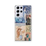 Multitronic Samsung Galaxy S21 Ultra ile Uyumlu Cancer Tasarım Baskılı Şeffaf Kılıf