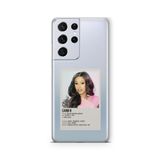 Multitronic Samsung Galaxy S21 Ultra ile Uyumlu Cardi B Paralorid Poster Tasarım Baskılı Şeffaf Kılıf