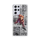 Multitronic Samsung Galaxy S21 Ultra ile Uyumlu Çizgi Roman Tema Desenli Şeffaf Telefon Kılıfı
