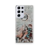 Multitronic Samsung Galaxy S21 Ultra ile Uyumlu Demon Slayer 2 Tasarım Baskılı Şeffaf Kılıf