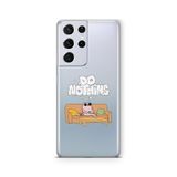 Multitronic Samsung Galaxy S21 Ultra ile Uyumlu Do Nothing Desenli Şeffaf Telefon Kılıfı