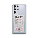 Multitronic Samsung Galaxy S21 Ultra ile Uyumlu Doja Cat Hot Pink Albüm Fişi Tasarım Baskılı Şeffaf Kılıf