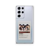 Multitronic Samsung Galaxy S21 Ultra ile Uyumlu Friends Palaroid Poster Tasarım Baskılı Şeffaf Kılıf