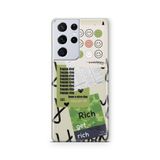 Multitronic Samsung Galaxy S21 Ultra ile Uyumlu Get Rich Tasarım Baskılı Şeffaf Kılıf