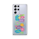 Multitronic Samsung Galaxy S21 Ultra ile Uyumlu Its Okay Tasarım Baskılı Şeffaf Kılıf