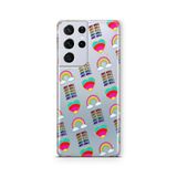 Multitronic Samsung Galaxy S21 Ultra ile Uyumlu Just Chill Tasarım Baskılı Şeffaf Kılıf