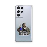 Multitronic Samsung Galaxy S21 Ultra ile Uyumlu Kem Göz ve Nazar Tasarım Baskılı Şeffaf Kılıf
