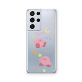 Multitronic Samsung Galaxy S21 Ultra ile Uyumlu Kirby Tasarım Baskılı Şeffaf Kılıf