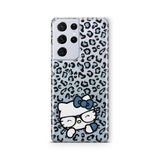 Multitronic Samsung Galaxy S21 Ultra ile Uyumlu Kitty Desenli Şeffaf Telefon Kılıfı
