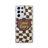 Multitronic Samsung Galaxy S21 Ultra ile Uyumlu Love Story Tasarım Baskılı Şeffaf Kılıf