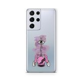 Multitronic Samsung Galaxy S21 Ultra ile Uyumlu Magic Sphere Tasarım Baskılı Şeffaf Kılıf