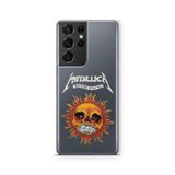 Multitronic Samsung Galaxy S21 Ultra ile Uyumlu Metallica Tasarım Baskılı Şeffaf Kılıf, laros21ult0198