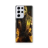 Multitronic Samsung Galaxy S21 Ultra ile Uyumlu Mortal Kombat Scorpion Tasarım Baskılı Şeffaf Kılıf