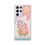 Multitronic Samsung Galaxy S21 Ultra ile Uyumlu Patrick Star Desenli Şeffaf Telefon Kılıfı