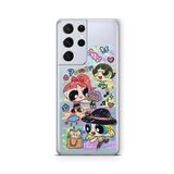 Multitronic Samsung Galaxy S21 Ultra ile Uyumlu Powerpuff Girls 2 Tasarım Baskılı Şeffaf Kılıf