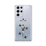 Multitronic Samsung Galaxy S21 Ultra ile Uyumlu Sasuke Sharingan Tasarım Baskılı Şeffaf Kılıf