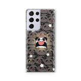 Multitronic Samsung Galaxy S21 Ultra ile Uyumlu Sevimli Panda Desenli Şeffaf Telefon Kılıfı