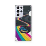 Multitronic Samsung Galaxy S21 Ultra ile Uyumlu Space Rider Tasarım Baskılı Şeffaf Kılıf