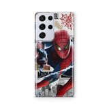 Multitronic Samsung Galaxy S21 Ultra ile Uyumlu Süper Kahraman Desenli Şeffaf Telefon Kılıfı