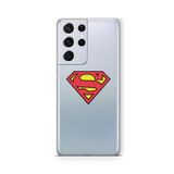Multitronic Samsung Galaxy S21 Ultra ile Uyumlu Superman Tasarım Baskılı Şeffaf Kılıf