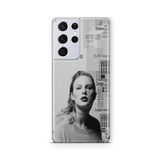 Multitronic Samsung Galaxy S21 Ultra ile Uyumlu Taylor Swift Tasarım Baskılı Şeffaf Kılıf