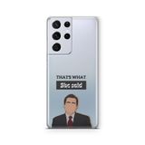 Multitronic Samsung Galaxy S21 Ultra ile Uyumlu The Office Michael Scott Tasarım Baskılı Şeffaf Kılıf
