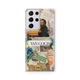 Multitronic Samsung Galaxy S21 Ultra ile Uyumlu Van Gogh Kolaj Desenli Şeffaf Telefon Kılıfı