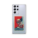 Multitronic Samsung Galaxy S21 Ultra ile Uyumlu Wolverine Tasarım Baskılı Şeffaf Kılıf