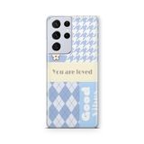 Multitronic Samsung Galaxy S21 Ultra ile Uyumlu You Are Loved Tasarım Baskılı Şeffaf Kılıf