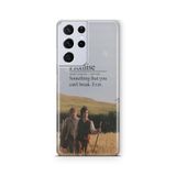 Multitronic Samsung Galaxy S21 Ultra ile Uyumlu Yüzüklerin Efendisi Sam ve Frodo Tasarım Baskılı Şeffaf Kılıf