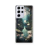 Multitronic Samsung Galaxy S21 Ultra ile Uyumlu Zambak Tasarım Baskılı Şeffaf Kılıf