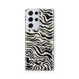 Multitronic Samsung Galaxy S21 Ultra ile Uyumlu Zebra Desenli Şeffaf Telefon Kılıfı
