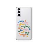 Multitronic Samsung Galaxy S22 ile Uyumlu Stop Crying Tasarım Baskılı Şeffaf Kılıf