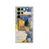Multitronic Samsung Galaxy S22 Ultra ile Uyumlu Van Gogh Kafe Terası Desenli Şeffaf Telefon Kılıfı