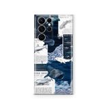 Multitronic Samsung Galaxy S23 Ultra ile Uyumlu Köpekbalığı ve Okyanus Tema Desenli Şeffaf Telefon Kılıfı