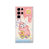 Multitronic Samsung Galaxy S23 Ultra ile Uyumlu Patrick Star Desenli Şeffaf Telefon Kılıfı