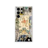 Multitronic Samsung Galaxy S23 Ultra ile Uyumlu Sanatsal Tarot Kolaj Desenli Şeffaf Telefon Kılıfı