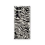 Multitronic Samsung Galaxy S23 Ultra ile Uyumlu Zebra Desenli Şeffaf Telefon Kılıfı