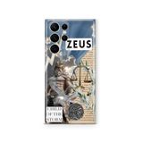 Multitronic Samsung Galaxy S23 Ultra ile Uyumlu Zeus Desenli Şeffaf Telefon Kılıfı