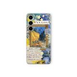 Multitronic Samsung Galaxy S24 Plus ile Uyumlu Van Gogh Kafe Terası Desenli Şeffaf Telefon Kılıfı