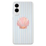Multitronic Samsung Galaxy S25 Edge ile Uyumlu Deniz Kabuğu Desenli Şeffaf Telefon Kılıfı