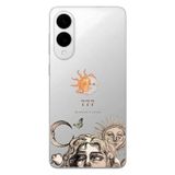 Multitronic Samsung Galaxy S25 Edge ile Uyumlu, Güneş ve Ay 777 Desenli Şeffaf Telefon Kılıfı